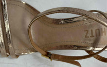 Load image into Gallery viewer, Schutz Womens Altina Gold-Tone Stiletto Heel Ankle Strap Sandals Size 6B
