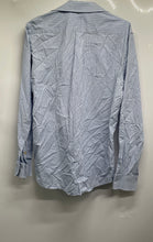Load image into Gallery viewer, Michael Kors Mens Light Blue Plaid Printed Long Sleeve Dress Shirt Size 15 1/2
