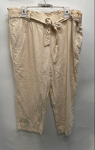 Load image into Gallery viewer, Anne Klein Womens Beige Flat Front Pockets Ankle Paperbag Pants Size XL
