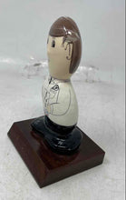 Load image into Gallery viewer, Rock Heads 1999 Ceramic Eye Doctor Eye Chart Signed Figurine On Wood Base
