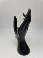 Load image into Gallery viewer, Women's Silver Tone Hinged Cuff Bracelet with Crystal Accent's (NCL)
