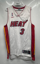 Load image into Gallery viewer, Adidas Mens White Red NBA Miami Heat Dwyane Wade #3 Basketball Jersey Size M
