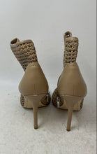 Load image into Gallery viewer, Sam Edelman Womens Aubriana Beige Peep Toe Side Zip Ankle Booties Size 8 1/2
