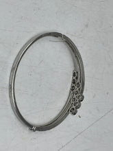 Load image into Gallery viewer, Women's Silver Tone Hinged Cuff Bracelet with Crystal Accent's (NCL)
