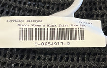 Load image into Gallery viewer, Chico's Womens Black Open-Knit V-Neck Poncho Pullover Sweater Size S/M
