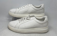 Load image into Gallery viewer, Zara Mens White Faux Leather Low Top Lace-Up Sneaker Shoes Size 9

