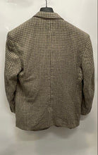 Load image into Gallery viewer, Silk &amp; Wool Mens Brown Beige Houndstooth Lined Three-Button Blazer Size 40R
