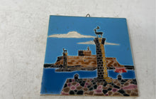Load image into Gallery viewer, Nassos Rodos Ceramic Decor Hand Painted Deer Statue Mandraki Harbour Wall Tile
