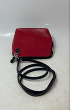 Load image into Gallery viewer, Zagara Womens Red Black Leather Zipper Inner Pockets Crossbody Bag
