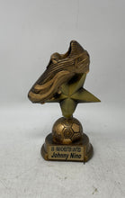 Load image into Gallery viewer, Vintage MPI Bronze Midfielder Football Soccer Shoe Award Trophy Ball Base
