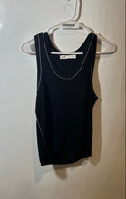 Load image into Gallery viewer, Zara Womens Black White Outline Sleeveless Scoop Neck Tank Top Size Medium
