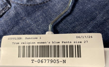 Load image into Gallery viewer, True Religion Womens Joey Blue Denim 5-Pocket Design Flared Jeans Pants Size 27
