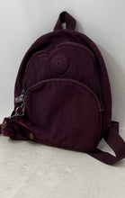 Load image into Gallery viewer, Kipling Womens Purple Zipper Adjustable Strap Top Handle Backpack
