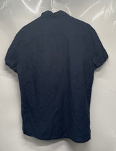 Load image into Gallery viewer, Perry Ellis Mens Blue Collared Short Sleeve Button-Up Shirt Size Medium

