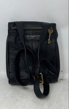 Load image into Gallery viewer, Fossil Womens Black Pebbled Leather Adjustable Strap Flap Crossbody Bag
