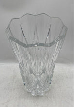 Load image into Gallery viewer, JG Durand Clear Crystal Cathedral Saw Tooth Rim Design Decorative Flower Vase
