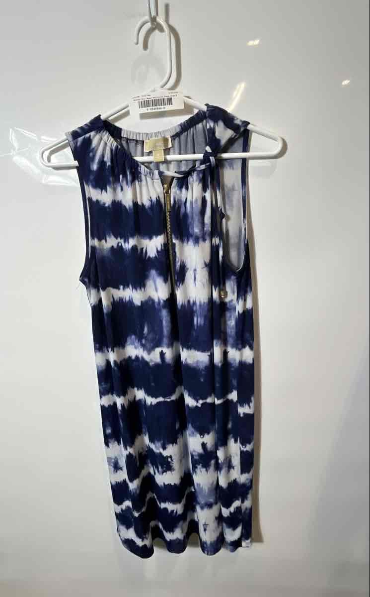 Michael Kors Womens Multicolor Tie-Dye Sleeveless Zip Front Sheath Dress  Size M