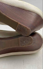 Load image into Gallery viewer, Authentic Tory Burch Womens Cream Beige Slip-On Wedge Pump Heels Sz 6.5M Damaged
