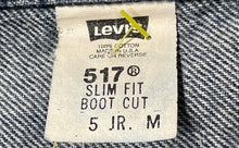 Load image into Gallery viewer, Levi's Womens 517 Blue Denim Distressed Pockets Slim Fit Cut-Off Shorts Size 5
