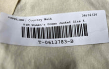Load image into Gallery viewer, H&amp;M Womens Green Cotton Cinched Waist Full-Zip Utility Military Jacket Size 4
