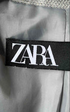Load image into Gallery viewer, Zara Womens Gray Long Sleeve Pockets Notch Lapel One-Button Blazer Size 2
