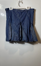 Load image into Gallery viewer, Armani Exchange Womens Blue Vertical Seaming Side Zip Flared Mini Skirt Size 4
