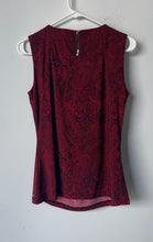 Load image into Gallery viewer, Tommy Hilfiger Womens Red Black Paisley Sleeveless Round Neck Blouse Top Size S
