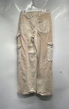 Load image into Gallery viewer, Forever 21 Womens Beige Corduroy Denim Pockets Wide-Leg Cargo Pants Size S
