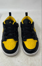 Load image into Gallery viewer, Nike Kids Air Jordan 1 Low Black Yellow Leather Slip-On Sneaker Shoes Size 1.5Y

