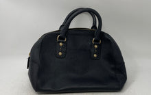 Load image into Gallery viewer, Michael Kors Womens Black Leather Bottom Studs Shoulder Strap Satchel Handbag
