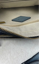 Load image into Gallery viewer, Fossil Womens Blue Inner Pocket Adjustable Strap Zipper Small Crossbody Purse
