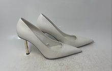 Load image into Gallery viewer, Zara Womens White Leather Pointed Toe Slip-On Pump Heels Size EUR 40
