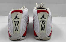 Load image into Gallery viewer, Authentic Nike Boys Air Jordan 14 Retro White Sneaker Shoes Size 6.5Y Stained
