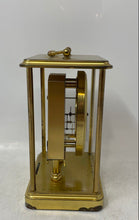 Load image into Gallery viewer, Vintage Pearl S Haller Gold Tone Skeleton Movement Carriage Clock Not Tested
