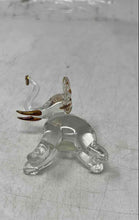 Load image into Gallery viewer, Clear Gold Glass Lucky Small Elephant Decorative Collectible Figurine
