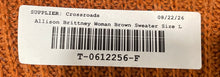 Load image into Gallery viewer, Allison Brittney Womens Brown Long Sleeve Open-Front Cardigan Sweater Size L
