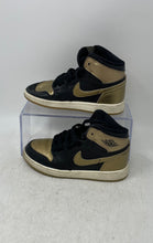 Load image into Gallery viewer, Nike Boys Air Jordan 1 Retro High OG Black Gold Sneaker Shoes Size 12.5C
