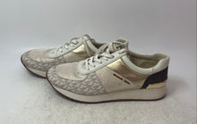 Load image into Gallery viewer, Michael Kors Womens Allie Ivory Brown Low Top Lace-Up Sneaker Shoes Size 8 M
