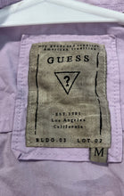 Load image into Gallery viewer, Guess Mens Purple Collared Long Sleeve Button-Up Shirt Size Medium
