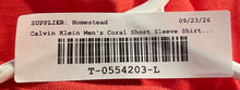 Load image into Gallery viewer, Calvin Klein Mens Red Cotton Collared Pockets Short Sleeve Polo Shirt Size XL
