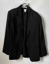 Load image into Gallery viewer, Chico's Womens Black Peak Lapel Single Breasted One-Button Blazer Jacket Size 3
