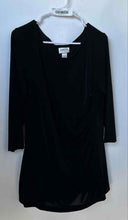 Load image into Gallery viewer, Chico's Womens Black Long Sleeves Scoop Neck Pullover Tunic Blouse Top Size 2
