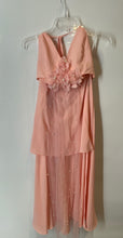 Load image into Gallery viewer, Dossena Milano Womens Peach Floral Embellished Midi A-Line Dress Size S/M
