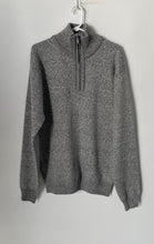 Load image into Gallery viewer, Unicorno Uomo Mens Gray Knitted Long Sleeve 1/4 Zip Pullover Sweater Size M
