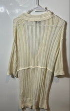 Load image into Gallery viewer, Armani Exchange Womens Beige Open-Knit Drawstring Waist Swim Cover-Up Size M
