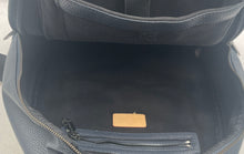 Load image into Gallery viewer, Louis Feraud Womens Blue Leather Inner Pockets Shoulder Backpack
