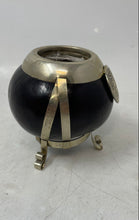 Load image into Gallery viewer, Rare Vintage Argentinean Silver-Tone Black Footed Yerba Mate Gourd Cup

