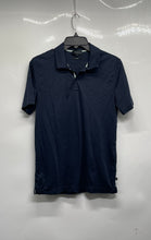 Load image into Gallery viewer, Express Mens 1MX Blue Print Short Sleeve Front Button Slim Fit Polo Shirt Sz XL

