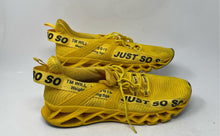 Load image into Gallery viewer, Just So So Mens Yellow Low Top Lace-Up Running Sneaker Shoes Size EU 46
