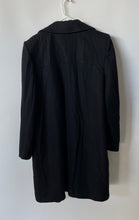 Load image into Gallery viewer, Altarakji Mens Black Long Sleeve Collared Lined Button Front Overcoat Size 2
